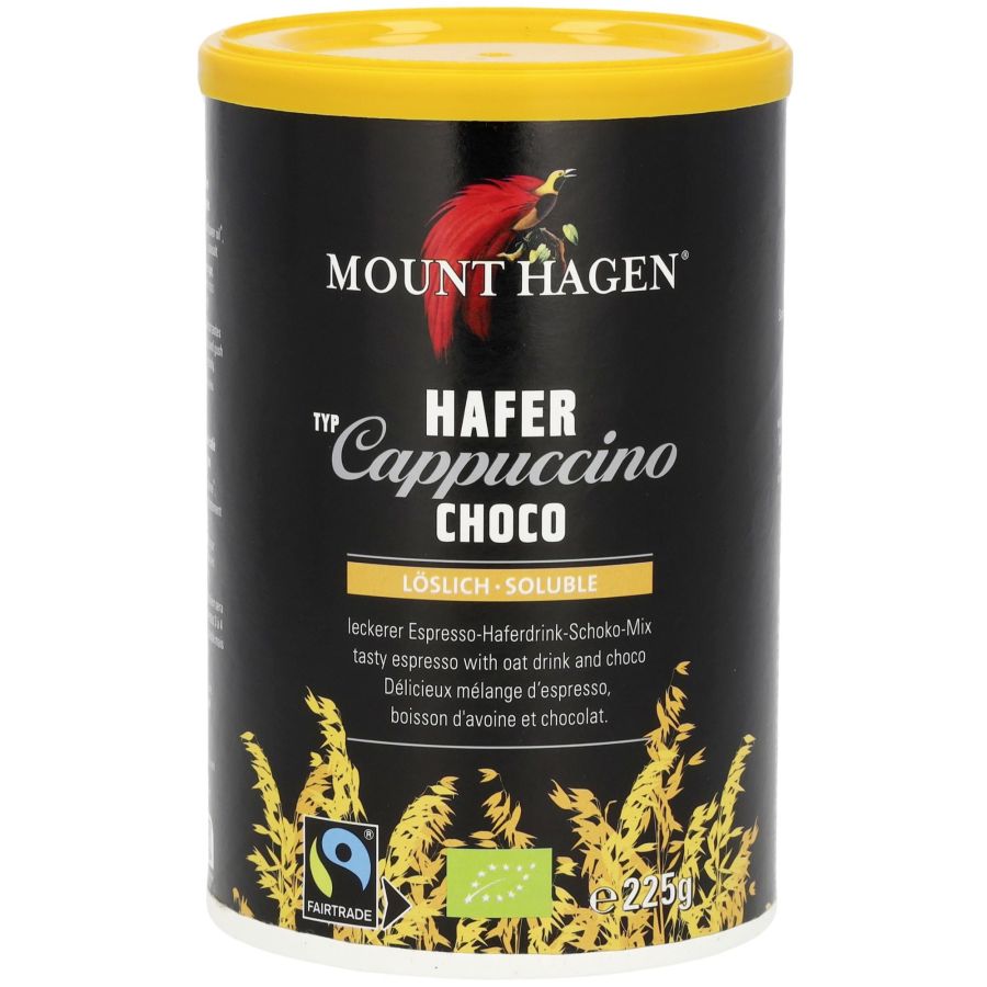 Mount Hagen Cappuccino Choco veganskt snabbkaffe 225 g burk