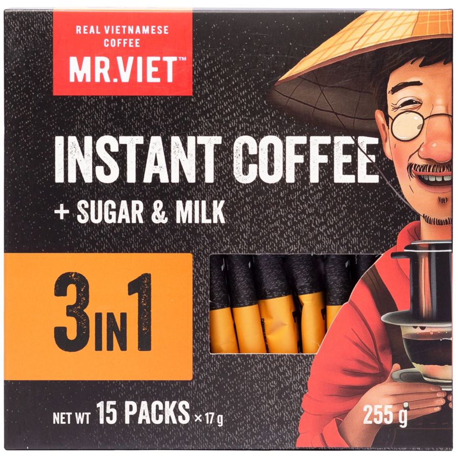 Mr. Viet Cà Phê 3in1 vietnamesiskt snabbkaffe 15 x 17 g