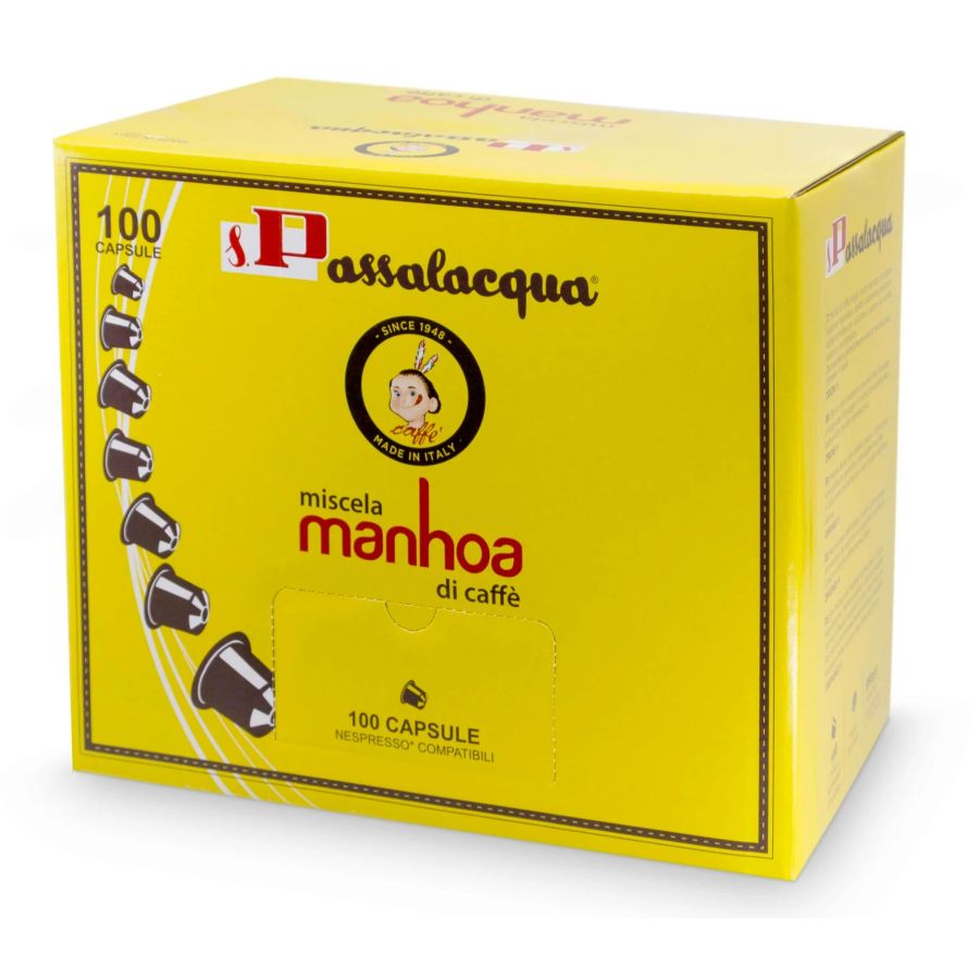 Passalacqua Manhoa Nespresso-kompatibla kaffekapslar 100 st.