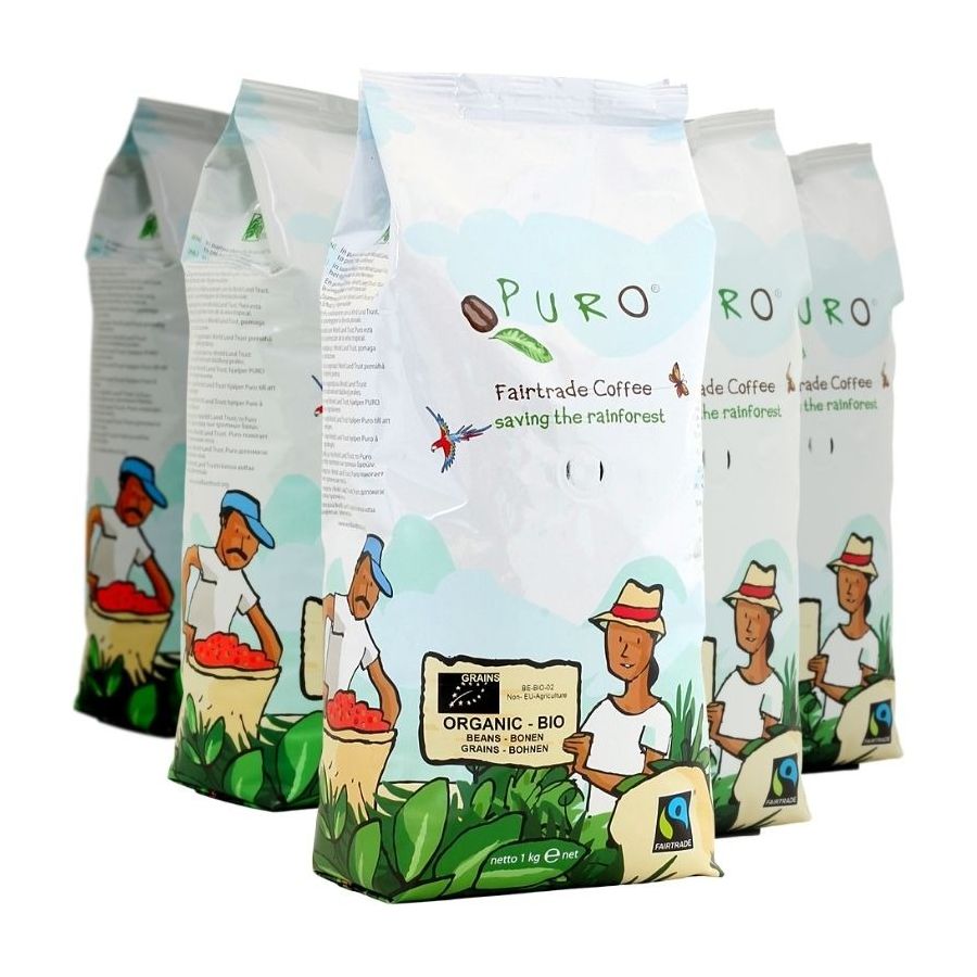 Puro Organic Bio 9 x 1 kg kaffebönor