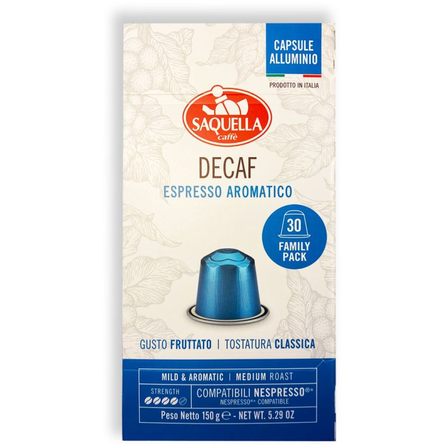 Saquella Saquella NEW Espresso Decaf Nespresso-kompatibel koffeinfri kaffekapsel 30 st
