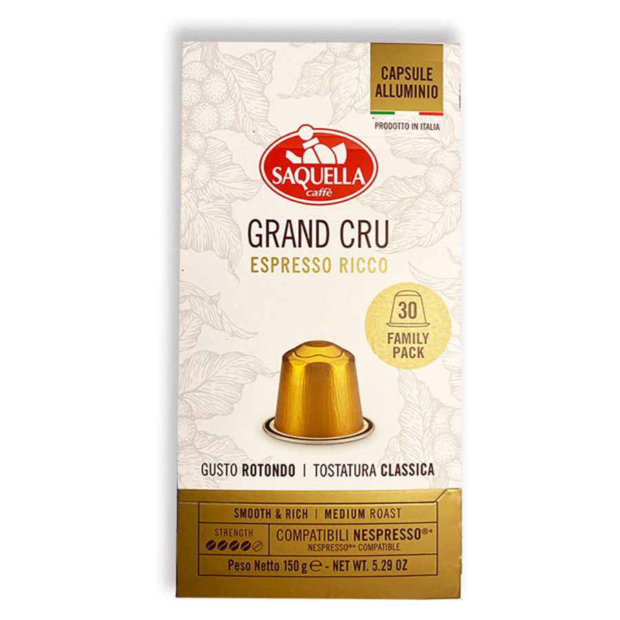 Saquella Saquella NEW Grand Cru Nespresso-kompatibel kaffekapsel 30 st