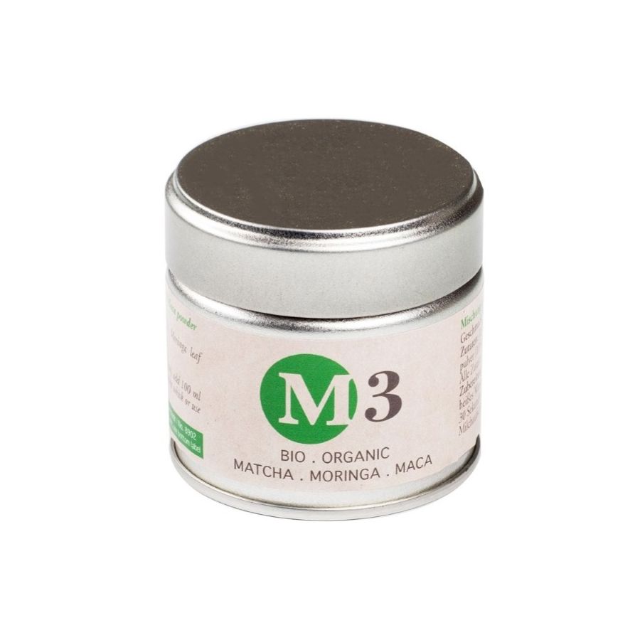 Shamila M3 Organic Matcha Moringa Maca 30 g burk