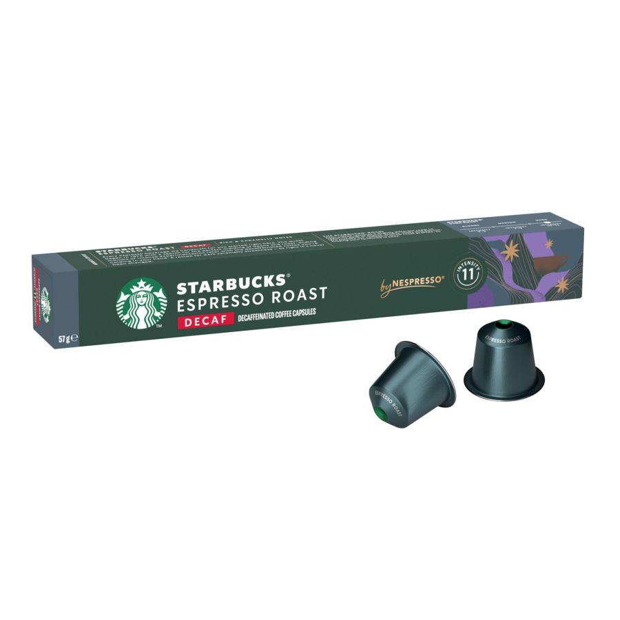 Starbucks Decaf Espresso Roast koffeinfria Nespresso-kompatibla kaffekapslar 10 st.