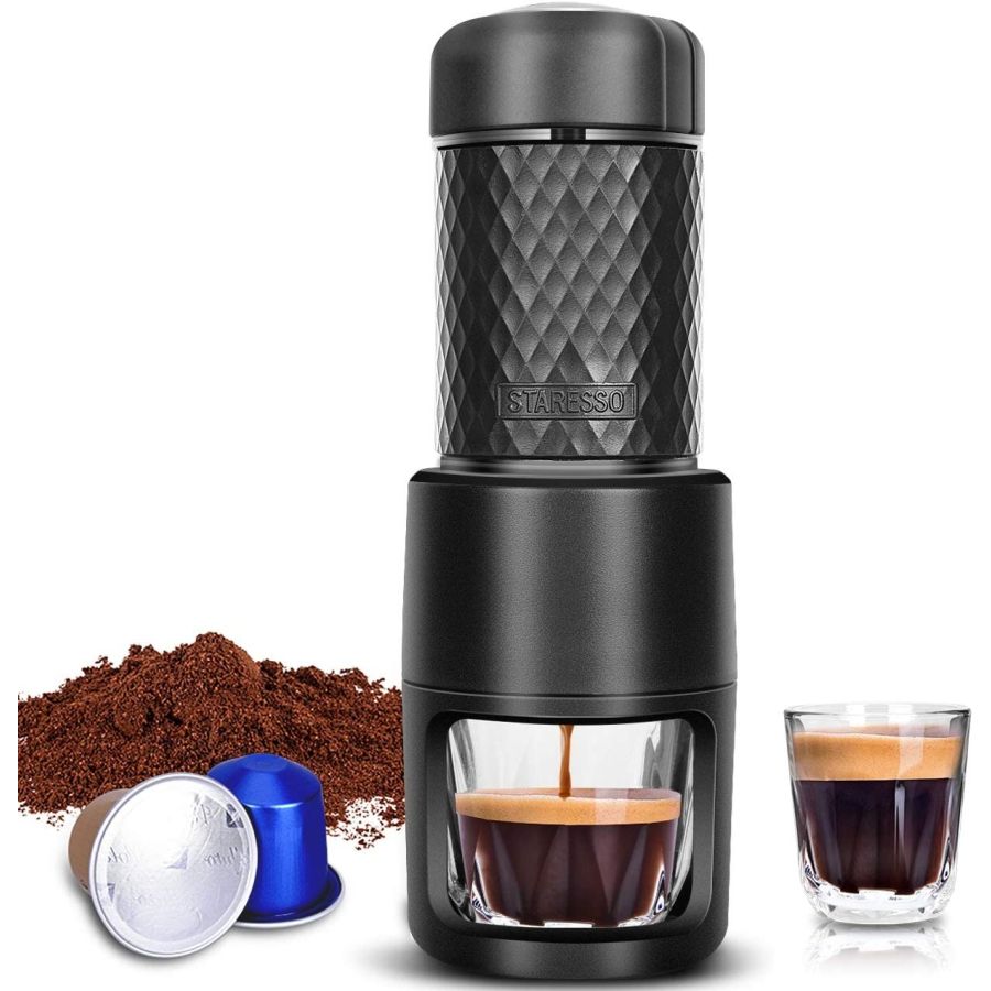 Staresso Basic (kaffekapslar & malet kaffe) bärbar espressomaskin