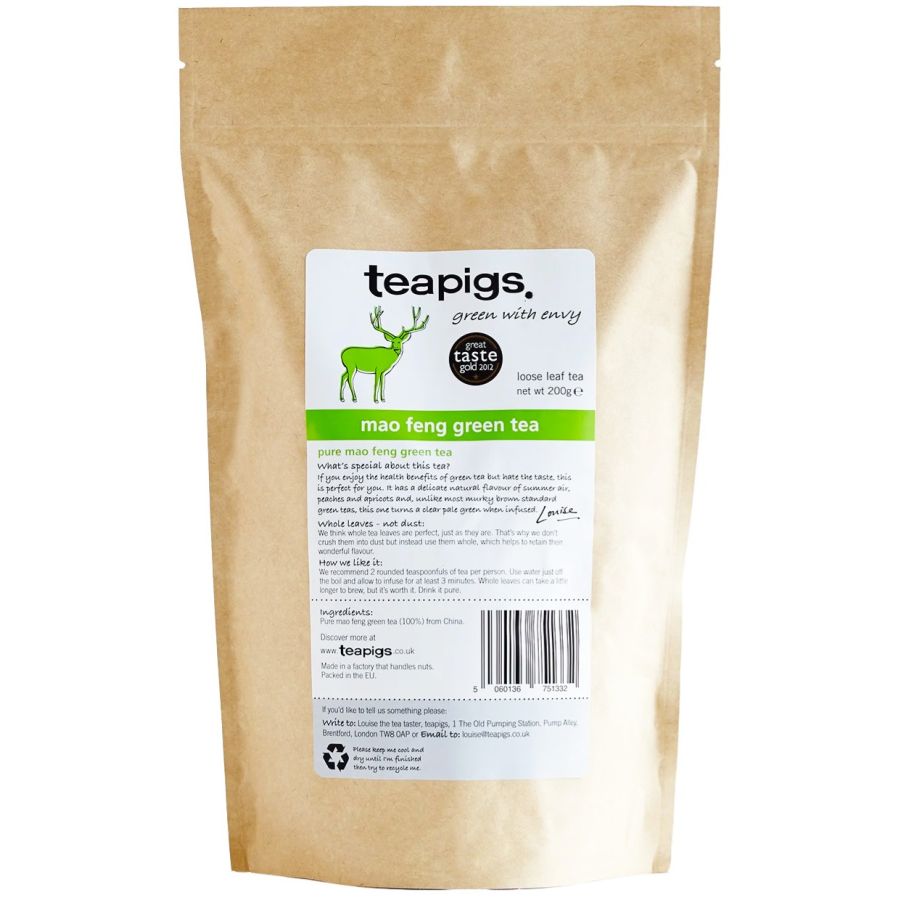 Teapigs Mao Feng Green Tea lösbladigt te 200 g