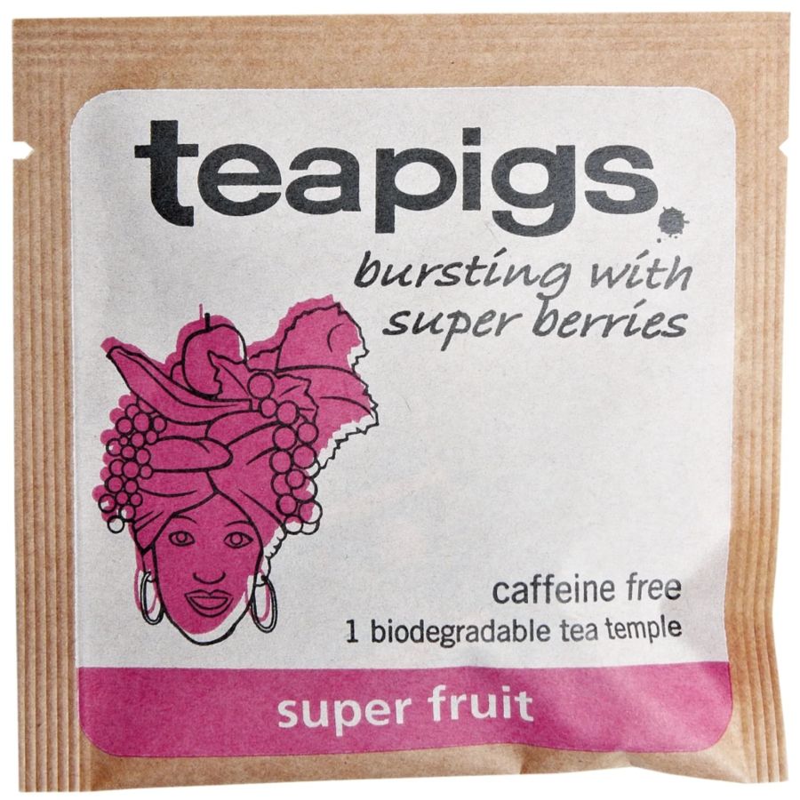 Teapigs Super Fruit, låda med 50 tepåsar
