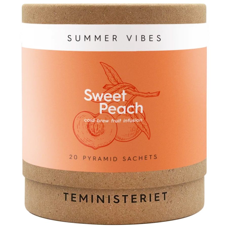 Teministeriet Summer Vibes Sweet Peach Cold Brew-te, 20 tepåsar