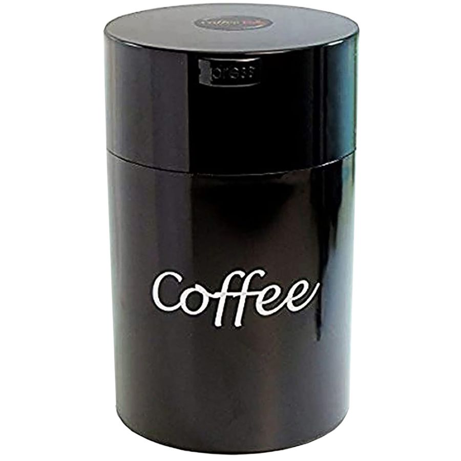 TightVac CoffeeVac förvaringsburk 500 g, svart med text