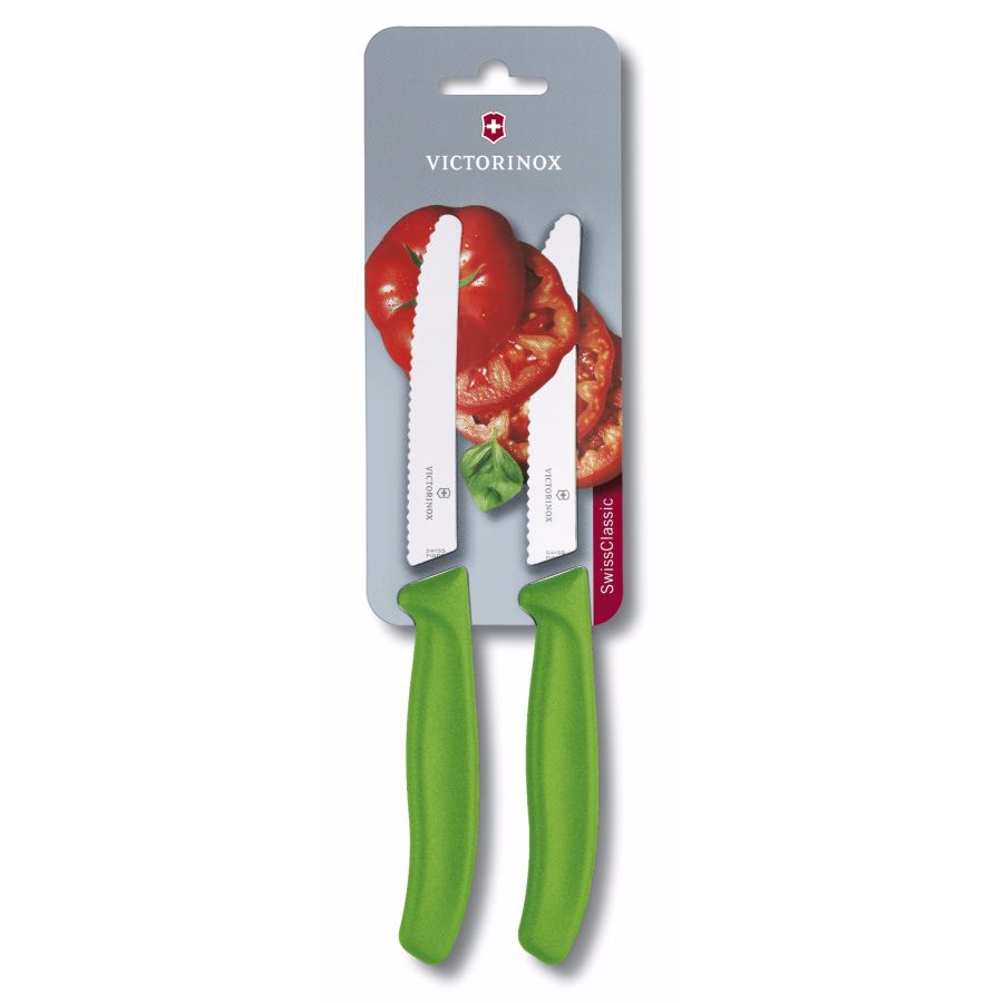 Victorinox Swiss Classic tomatkniv 11 cm 2 st, grön