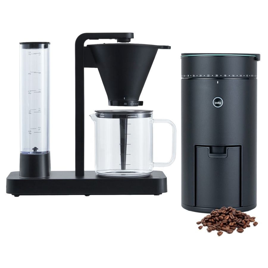 Wilfa Svart Performance WSPL-3B kaffebryggare + Uniform Evo CG4B-S150 kaffekvarn