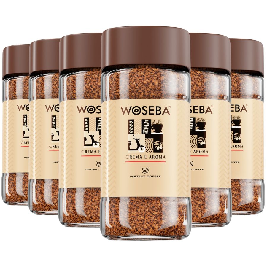 Woseba Crema E Aroma snabbkaffe 6 x 100 g