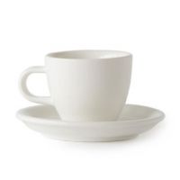 Acme Demitasse Espresso Cup 70 ml + Saucer 11 cm, Milk White