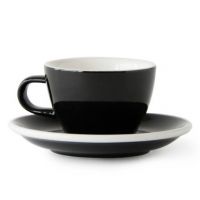 Acme Small Cappuccino kopp 150 ml + fat 14 cm, Penguin Black