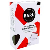 Barú Marshmallows mörk choklad, hallon 120 g