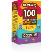 Beanies Mixed Stash Box Flavoured Instant Coffee, 100 Sachets