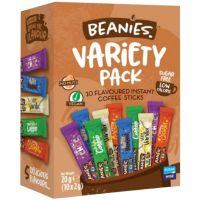 Beanies Variety Pack smaksatt snabbkaffe, 10 portionsförpackningar