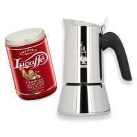 Bialetti Venus 4 Cup Moka Pot + Lucaffé Classic 250 g Ground Coffee