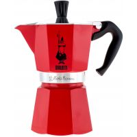 Bialetti Moka Express Stovetop Espresso Maker 6 Cups, Red