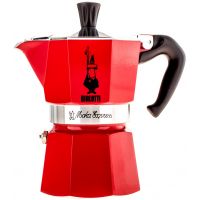 Bialetti Moka Express mokabryggare 3 koppar, röd