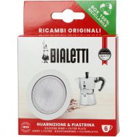 Bialetti Gasket and Filter Plate For 6 Cup Moka Express and Moka Induction