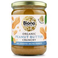 Biona Peanut Butter Crunchy saltat jordnötssmör 500 g