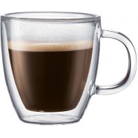 Bodum Bistro Double Walled Glass Mug 150 ml, 2 pcs