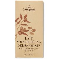 Café-Tasse Mjölkchoklad & pecannöt, havssalt och cookiebitar 85 g
