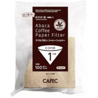 CAFEC ABACA Cone-Shaped filterpapper 1 kopp, brun 100 st
