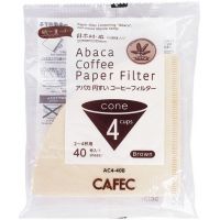 CAFEC ABACA Cone-Shaped filterpapper 4 koppar, brun 40 st