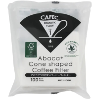 CAFEC Abaca+ Cone Shaped Coffee Filter filterpapper 1 kopp, vit 100 st.