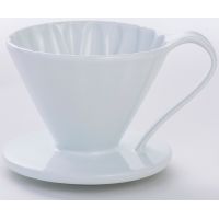 CAFEC Arita Ware Flower Dripper 1 Cup, White