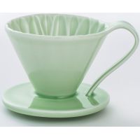 CAFEC Arita Ware Flower Dripper 1 kopp, grön