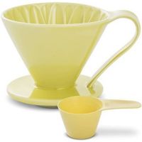 CAFEC Arita Ware Flower Dripper 4 Cup, Yellow