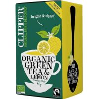 Clipper Organic Green Tea & Lemon 20 tepåsar