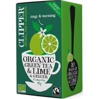 Clipper Organic Green Tea & Lime & Ginger 20 tepåsar