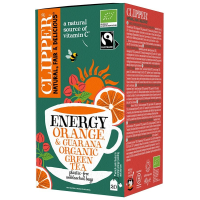 Clipper Organic Green Tea Energy Orange & Guarana 20 tepåsar