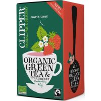 Clipper Organic Green Tea & Strawberry 20 tepåsar