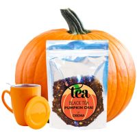 Crema Black Tea Pumpkin Chai 125 g + Shamila Tea Mug, Orange 350 ml
