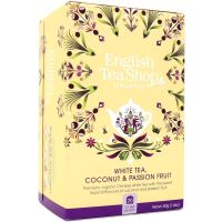 English Tea Shop Organic White Tea, Coconut & Passion Fruit, 20 tepåsar