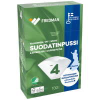 Fredman kaffefilter vit No 4, 100 st.
