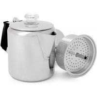 GSI Outdoors Glacier Stainless Percolator With Silicon Handle, 6 koppar