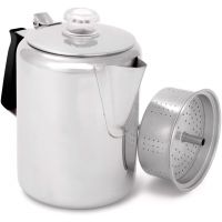 GSI Outdoors Glacier Stainless Percolator With Silicon Handle, 9 koppar