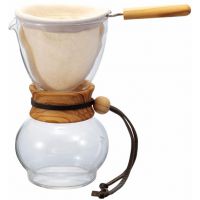 Hario Drip Pot Woodneck, Olive Wood kaffefilter 480 ml