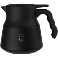 Hario V60 Insulated Stainless Steel Server PLUS storlek 02 600 ml, svart