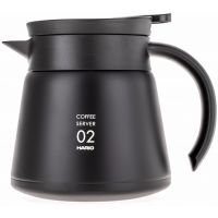 Hario V60 Insulated Stainless Steel Server Size 02 600 ml, Black