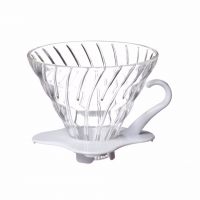 Hario V60 Glass Coffee Dripper storlek 01, vit