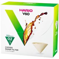 Hario V60 Misarashi oblekta kaffefilter storlek 02, 100 st i låda