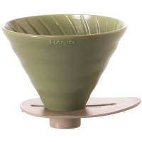 Hario V60 Switch & Match keramisk filterhållare storlek 03, oljegrön