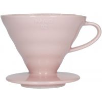 Hario V60 Dripper storlek 02 filterhållare i porslin, rosa